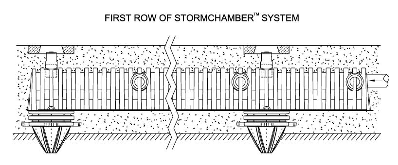 Cross-Section of First Row with 2 SedimenTraps